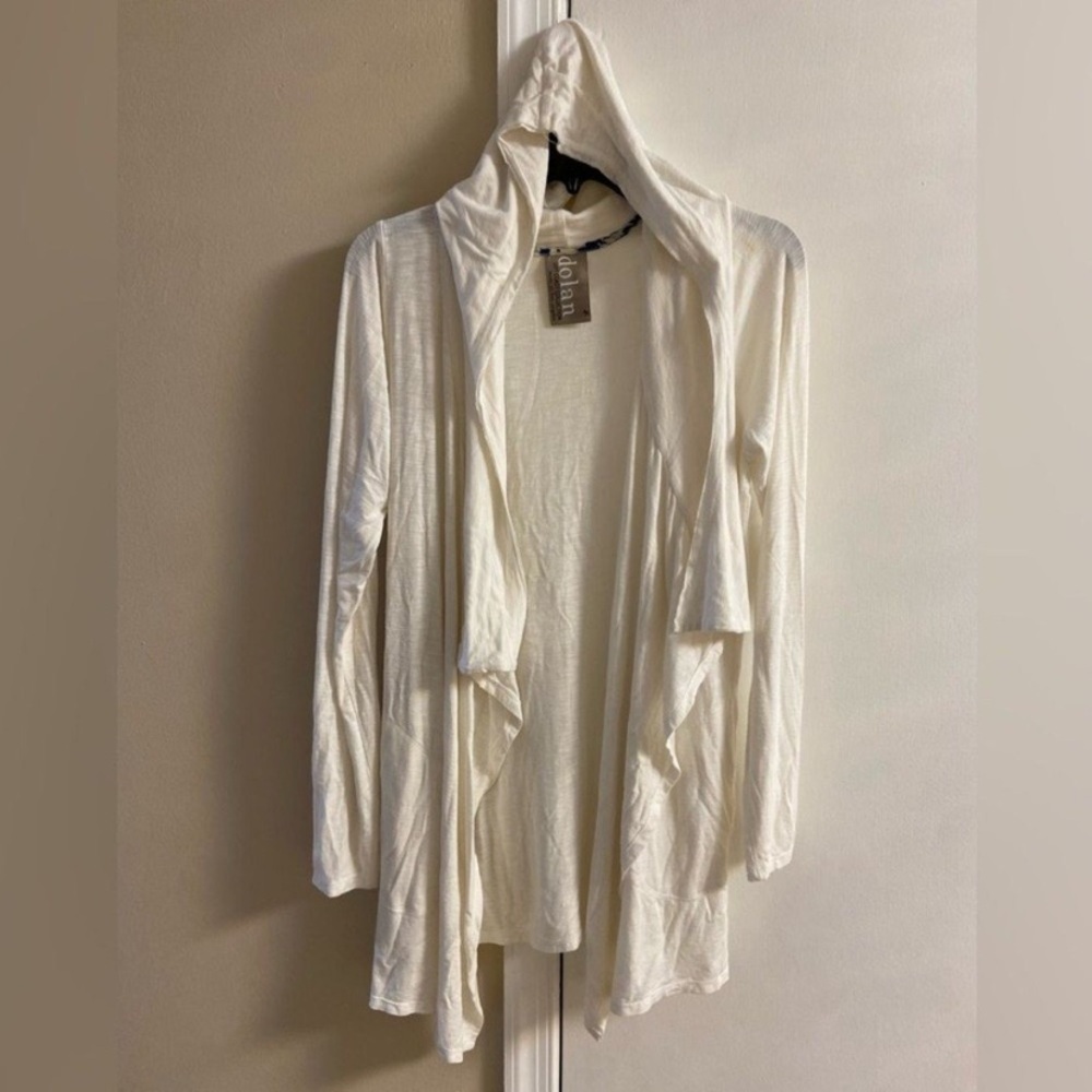 Dolan Cream Hooded Cardigan Medium